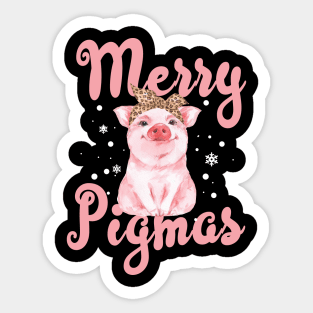 Merry Pigmas Pig Christmas Gift For Farmers Lover Sticker